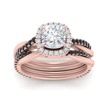 Load image into Gallery viewer, cushion-cut-halo-black-diamond-infinity-bridal-set-in-rose-gold-FD9212CUGBLACK-NL-RG-B2.jpg
