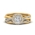Load image into Gallery viewer, cushion-cut-halo-diamond-infinity-bridal-set-in-yellow-gold-FD9212CU-NL-YG-B2.jpg
