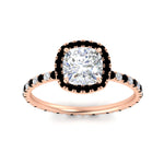Load image into Gallery viewer, cushion-cut-halo-eternity-black-diamond-engagement-ring-in-rose-gold-FD9372CURGBLACKANGLE5-NL-RG.jpg?v=1763117962
