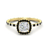 Load image into Gallery viewer, cushion-cut-halo-eternity-black-diamond-engagement-ring-in-yellow-gold-FD9372CURGBLACK-NL-YG.jpg?v=1763117962
