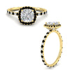 Load image into Gallery viewer, cushion-cut-halo-eternity-black-diamond-engagement-ring-in-yellow-gold-FD9372CURGBLACKANGLE3-NL-YG.jpg?v=1763117961