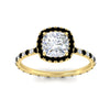 Load image into Gallery viewer, cushion-cut-halo-eternity-black-diamond-engagement-ring-in-yellow-gold-FD9372CURGBLACKANGLE5-NL-YG.jpg?v=1763117961