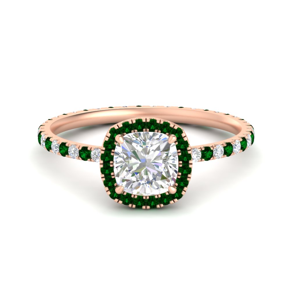 cushion-cut-halo-eternity-emerald-engagement-ring-in-rose-gold-FD9372CURGEMGR-NL-RG.jpg?v=1763117962