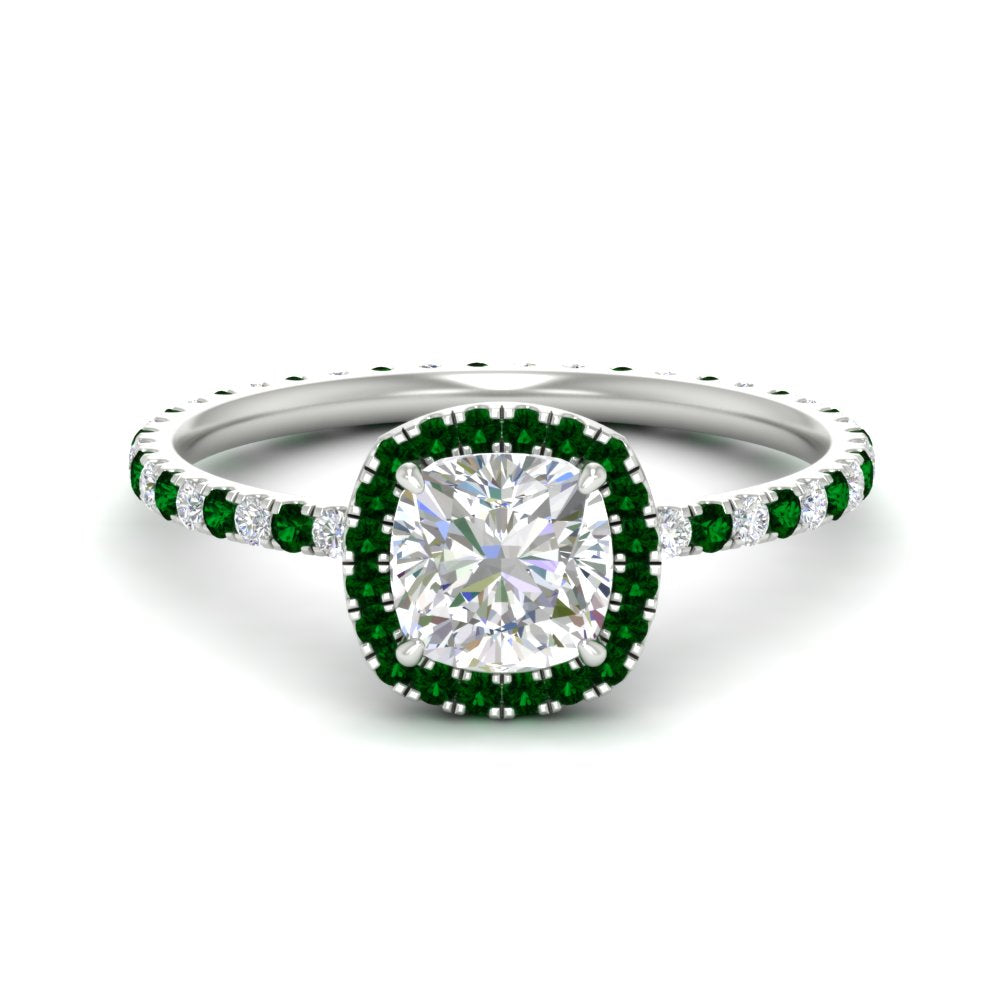 cushion-cut-halo-eternity-emerald-engagement-ring-in-white-gold-FD9372CURGEMGR-NL-WG.jpg?v=1763117962