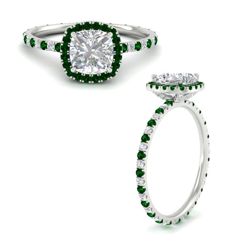 cushion-cut-halo-eternity-emerald-engagement-ring-in-white-gold-FD9372CURGEMGRANGLE3-NL-WG.jpg?v=1763117962