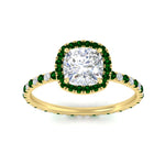 Load image into Gallery viewer, cushion-cut-halo-eternity-emerald-engagement-ring-in-yellow-gold-FD9372CURGEMGRANGLE5-NL-YG.jpg?v=1763117961
