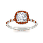 Load image into Gallery viewer, cushion-cut-halo-eternity-orange-sapphire-engagement-ring-in-white-gold-FD9372CURGSAORANGLE5-NL-WG_a74c0183-1346-42dd-a310-bb2ccf01a0cf.jpg?v=1763117971
