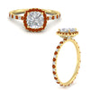 Load image into Gallery viewer, cushion-cut-halo-eternity-orange-sapphire-engagement-ring-in-yellow-gold-FD9372CURGSAORANGLE3-NL-YG.jpg?v=1763117962