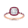 Load image into Gallery viewer, cushion-cut-halo-eternity-pink-sapphire-engagement-ring-in-rose-gold-FD9372CURGSADRPIANGLE5-NL-RG.jpg?v=1763117962