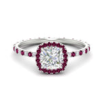 Load image into Gallery viewer, cushion-cut-halo-eternity-pink-sapphire-engagement-ring-in-white-gold-FD9372CURGSADRPI-NL-WG.jpg?v=1763117961
