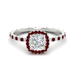 Load image into Gallery viewer, cushion-cut-halo-eternity-ruby-engagement-ring-in-white-gold-FD9372CURGRUDR-NL-WG.jpg?v=1763117962
