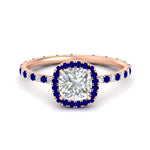 Load image into Gallery viewer, cushion-cut-halo-eternity-sapphire-engagement-ring-in-rose-gold-FD9372CURGSABL-NL-RG_a4bd1ee8-4c13-4d77-9f24-97676b335b86.jpg?v=1763117971
