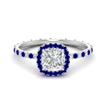 Load image into Gallery viewer, cushion-cut-halo-eternity-sapphire-engagement-ring-in-white-gold-FD9372CURGSABL-NL-WG.jpg?v=1763117961
