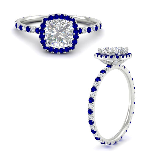 cushion-cut-halo-eternity-sapphire-engagement-ring-in-white-gold-FD9372CURGSABLANGLE3-NL-WG.jpg?v=1763117962