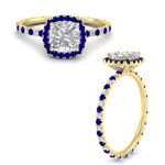 Load image into Gallery viewer, cushion-cut-halo-eternity-sapphire-engagement-ring-in-yellow-gold-FD9372CURGSABLANGLE3-NL-YG.jpg?v=1763117962
