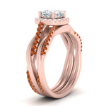 Load image into Gallery viewer, cushion-cut-halo-orange-sapphire-infinity-bridal-set-in-rose-gold-FD9212CUGSAOR-NL-RG-B2.jpg

