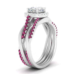 Load image into Gallery viewer, cushion-cut-halo-pink-sapphire-infinity-bridal-set-in-white-gold-FD9212CUGSADRPI-NL-WG-B2.jpg
