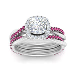 Load image into Gallery viewer, cushion-cut-halo-pink-sapphire-infinity-bridal-set-in-white-gold-FD9212CUGSADRPI-NL-WG-B2.jpg
