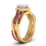 Load image into Gallery viewer, cushion-cut-halo-pink-sapphire-infinity-bridal-set-in-yellow-gold-FD9212CUGSADRPI-NL-YG-B2.jpg
