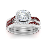 Load image into Gallery viewer, cushion-cut-halo-ruby-infinity-bridal-set-in-white-gold-FD9212CUGRUDR-NL-WG-B2.jpg
