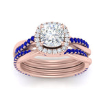 Load image into Gallery viewer, cushion-cut-halo-sapphire-infinity-bridal-set-in-rose-gold-FD9212CUGSABL-NL-RG-B2.jpg
