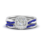 Load image into Gallery viewer, cushion-cut-halo-sapphire-infinity-bridal-set-in-white-gold-FD9212CUGSABL-NL-WG-B2.jpg
