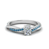 Load image into Gallery viewer, cushion-cut-infinity-twist-diamond-engagement-ring-with-ice-blue-topaz-in-14K-white-gold-FD8253CURGICBLTO-NL-WG