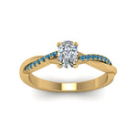 Load image into Gallery viewer, cushion-cut-infinity-twist-diamond-engagement-ring-with-ice-blue-topaz-in-14K-yellow-gold-FD8253CURGICBLTO-NL-YG

