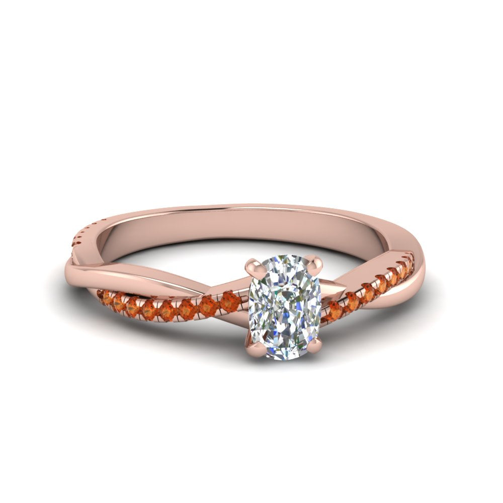 cushion-cut-infinity-twist-diamond-engagement-ring-with-orange-sapphire-in-14K-rose-gold-FD8253CURGSAOR-NL-RG