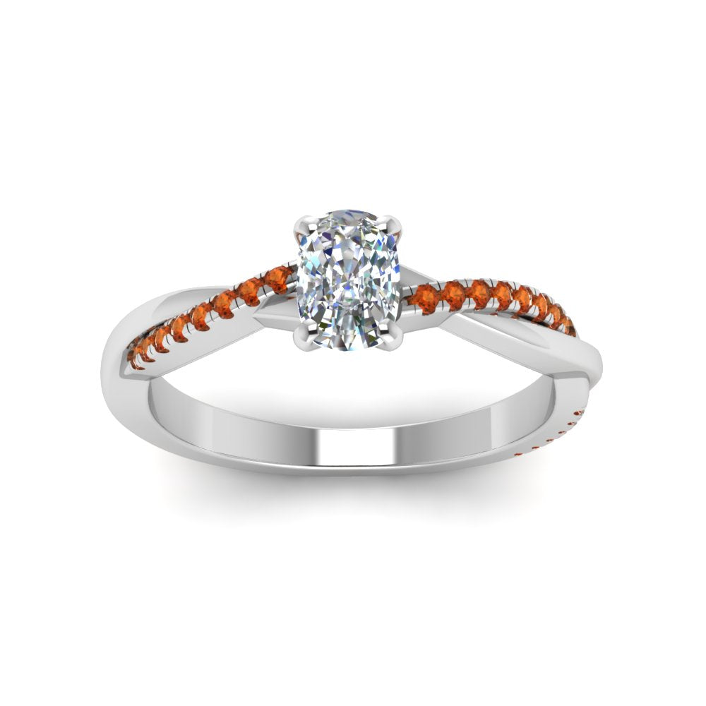 cushion-cut-infinity-twist-diamond-engagement-ring-with-orange-sapphire-in-14K-white-gold-FD8253CURGSAOR-NL-WG