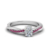 Load image into Gallery viewer, cushion-cut-infinity-twist-diamond-engagement-ring-with-pink-sapphire-in-14K-white-gold-FD8253CURGSADRPI-NL-WG