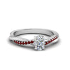 Load image into Gallery viewer, cushion-cut-infinity-twist-diamond-engagement-ring-with-ruby-in-14K-white-gold-FD8253CURGRUDR-NL-WG