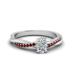 Load image into Gallery viewer, cushion-cut-infinity-twist-diamond-engagement-ring-with-ruby-in-14K-white-gold-FD8253CURGRUDR-NL-WG
