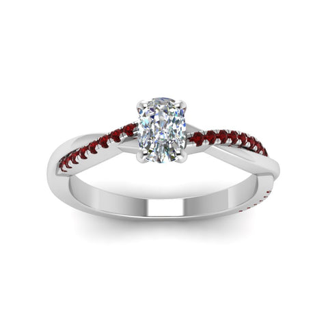 cushion-cut-infinity-twist-diamond-engagement-ring-with-ruby-in-14K-white-gold-FD8253CURGRUDR-NL-WG