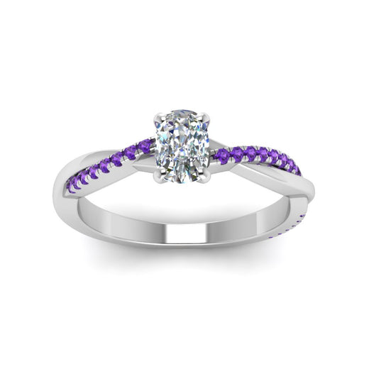 cushion-cut-infinity-twist-diamond-engagement-ring-with-violac-topaz-in-14K-white-gold-FD8253CURGVITO-NL-WG