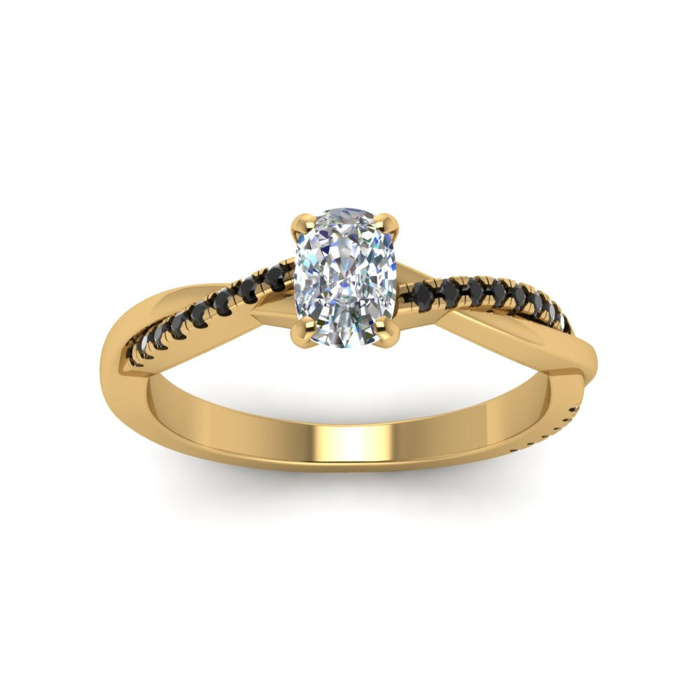 cushion-cut-infinity-twist-engagement-ring-with-black-diamond-in-14K-yellow-gold-FD8253CURGBLACK-NL-YG