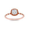Load image into Gallery viewer, cushion-cut-orange-sapphire-halo-petite-engagement-ring-in-rose-gold-FD8523CURGSAORANGLE3-NL-RG
