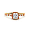 Load image into Gallery viewer, cushion-cut-orange-sapphire-halo-petite-engagement-ring-in-yellow-gold-FD8523CURGSAORANGLE3-NL-YG