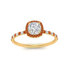 Load image into Gallery viewer, cushion-cut-orange-sapphire-halo-petite-engagement-ring-in-yellow-gold-FD8523CURGSAORANGLE3-NL-YG