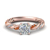 Load image into Gallery viewer, Cushion Cut Twisted Vine Engagement Ring