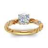 Load image into Gallery viewer, Cushion Cut Twisted Vine Engagement Ring