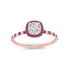 Load image into Gallery viewer, cushion-cut-pink-sapphire-halo-petite-engagement-ring-in-rose-gold-FD8523CURGSADRPIANGLE3-NL-RG