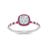 Load image into Gallery viewer, cushion-cut-pink-sapphire-halo-petite-engagement-ring-in-white-gold-FD8523CURGSADRPIANGLE3-NL-WG