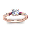Load image into Gallery viewer, Cushion Cut Twisted Vine Engagement Ring