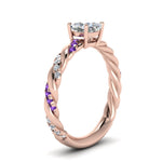 Load image into Gallery viewer, Twisted Vine Cushion Diamond Ring
