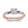 Load image into Gallery viewer, Cushion Cut Twisted Vine Engagement Ring