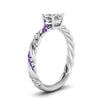 Load image into Gallery viewer, Cushion Cut Twisted Vine Engagement Ring
