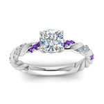 Load image into Gallery viewer, Twisted Vine Cushion Diamond Ring
