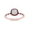 Load image into Gallery viewer, cushion-cut-ruby-halo-petite-engagement-ring-in-rose-gold-FD8523CURGRUDRANGLE3-NL-RG