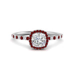 Load image into Gallery viewer, cushion-cut-ruby-halo-petite-engagement-ring-in-white-gold-FD8523CURGRUDRANGLE3-NL-WG
